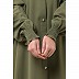 Modest Co-Ord set- Jade green color Loose fit front open matching set